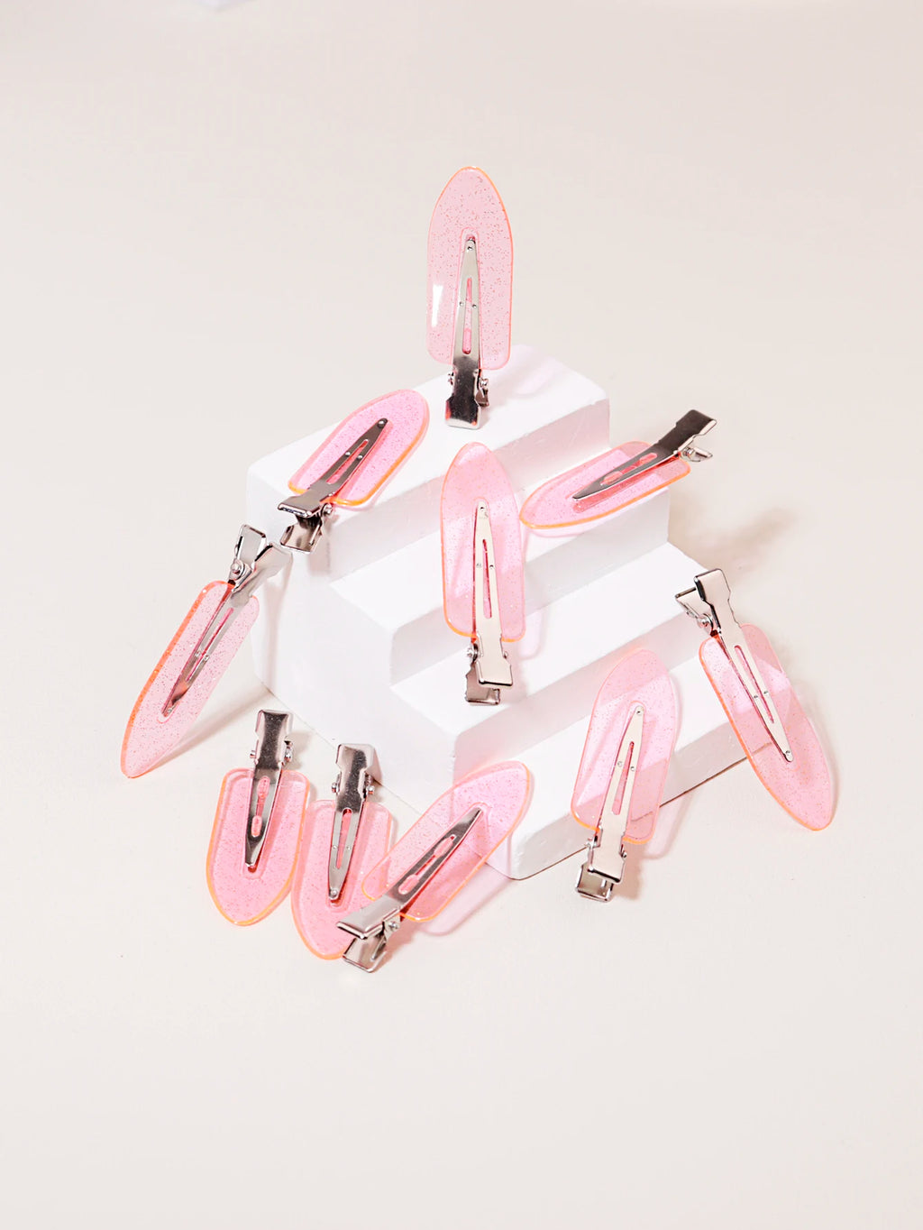 10-Piece Transparent No-Crease Hair Clip Set