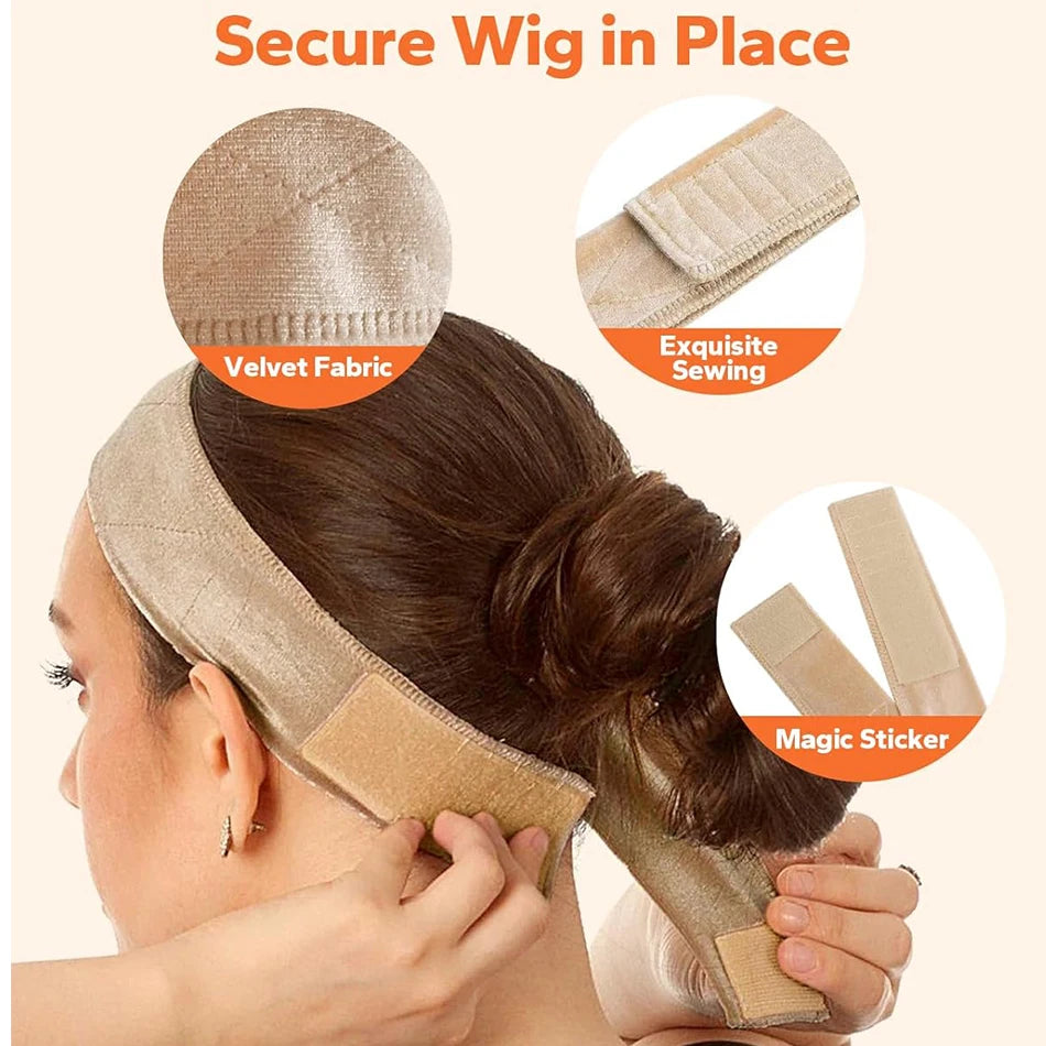 Adjustable Velvet Wig Grip Headband
