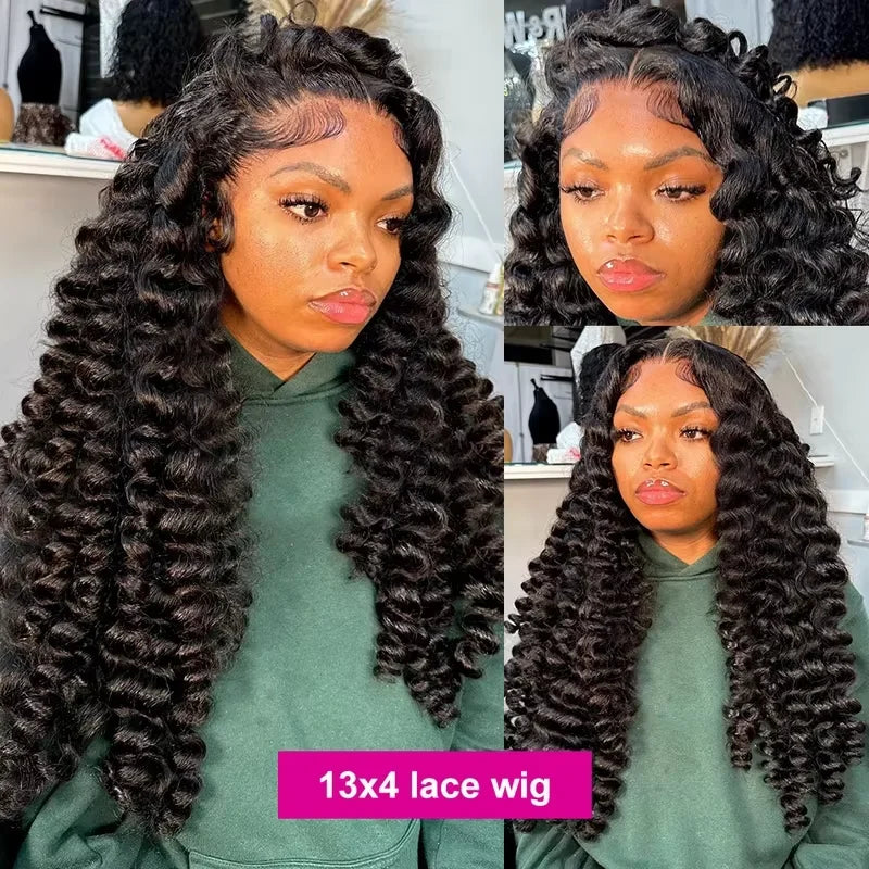 Loose Wave Human Hair Lace Wig, 200% Density