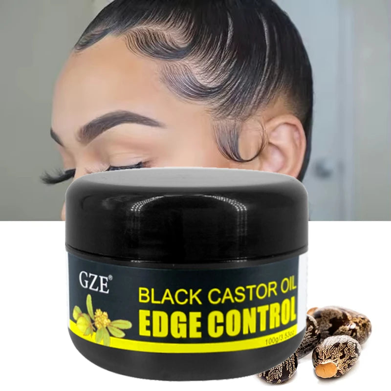 GZE Black Castor Oil Braiding Gel | Extra Hold & Edge Control