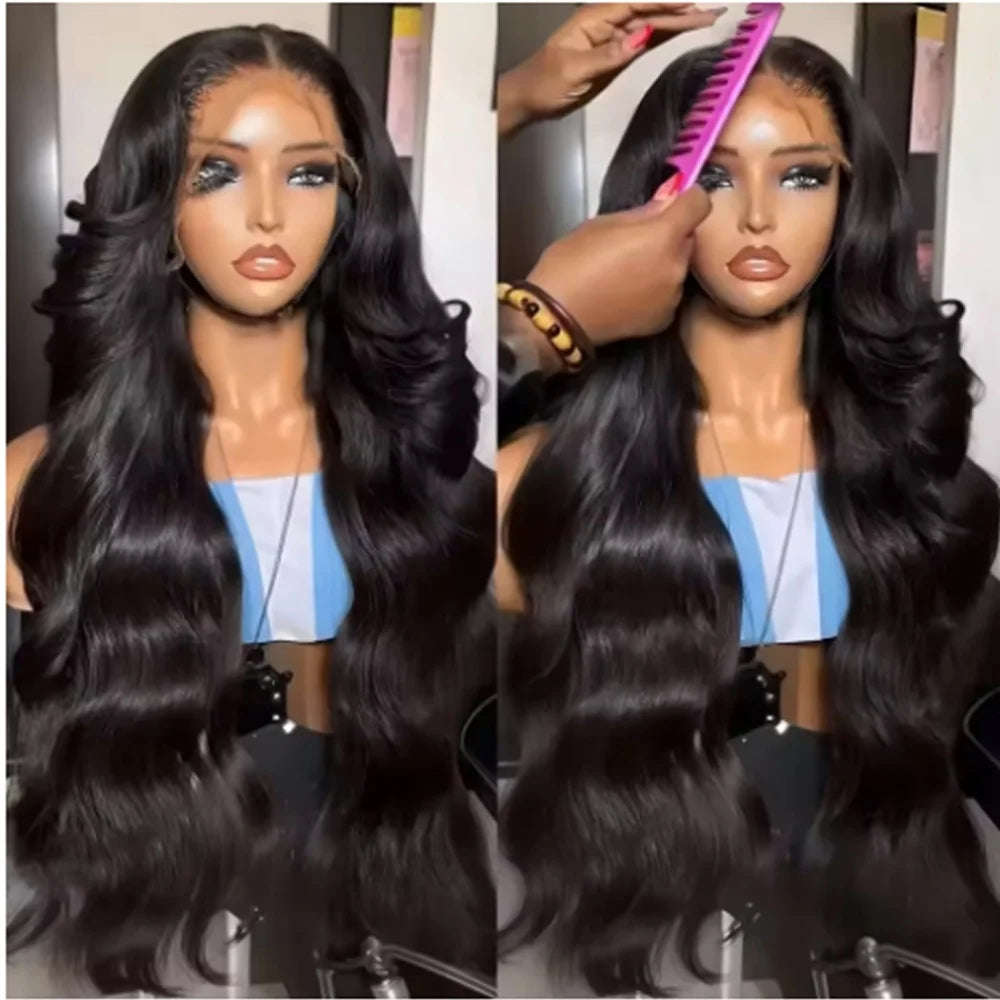 Body Wave Human Hair Lace Wig, 250% Density