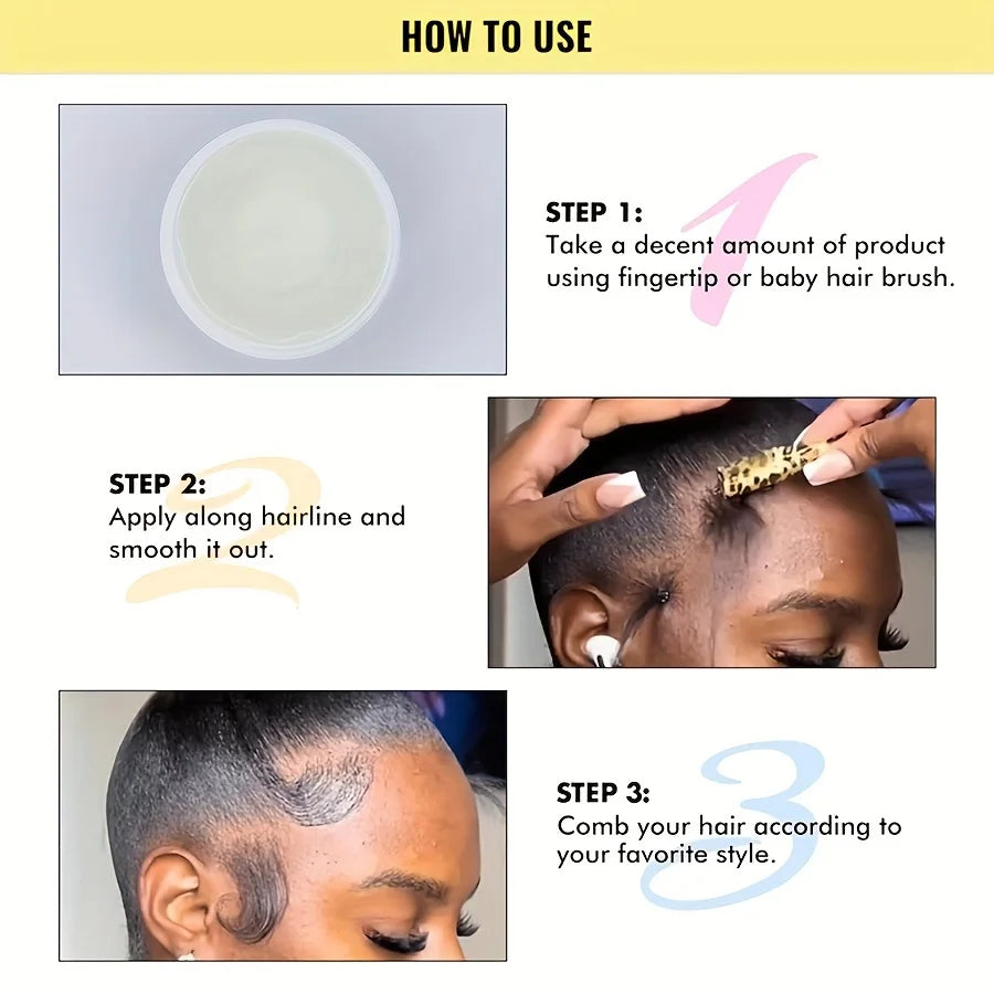 GZE Black Castor Oil Braiding Gel | Extra Hold & Edge Control
