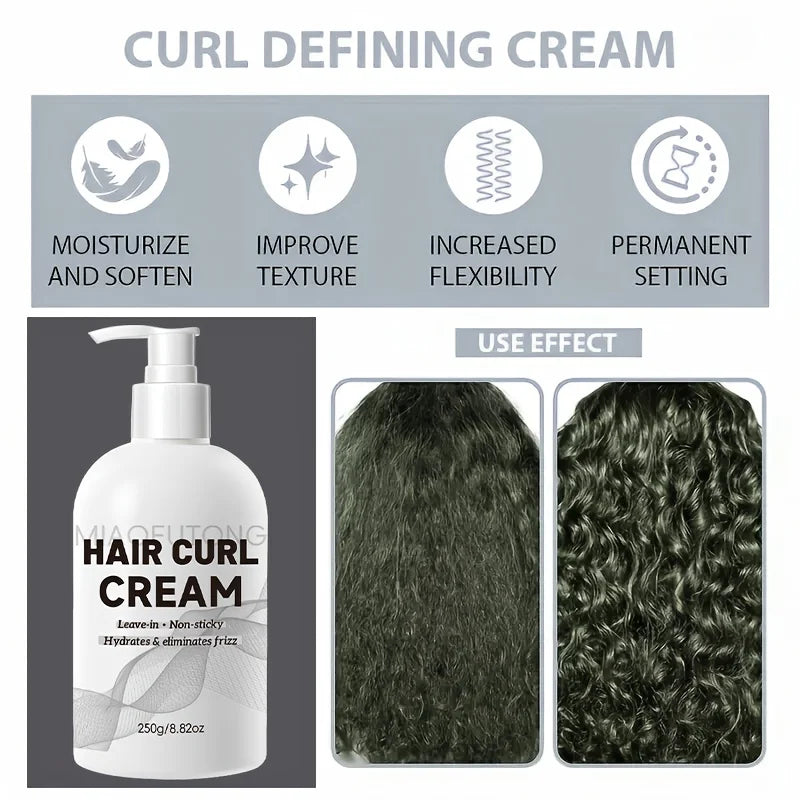 Argan Oil Curl Defining Cream | Strong Hold & Frizz Control
