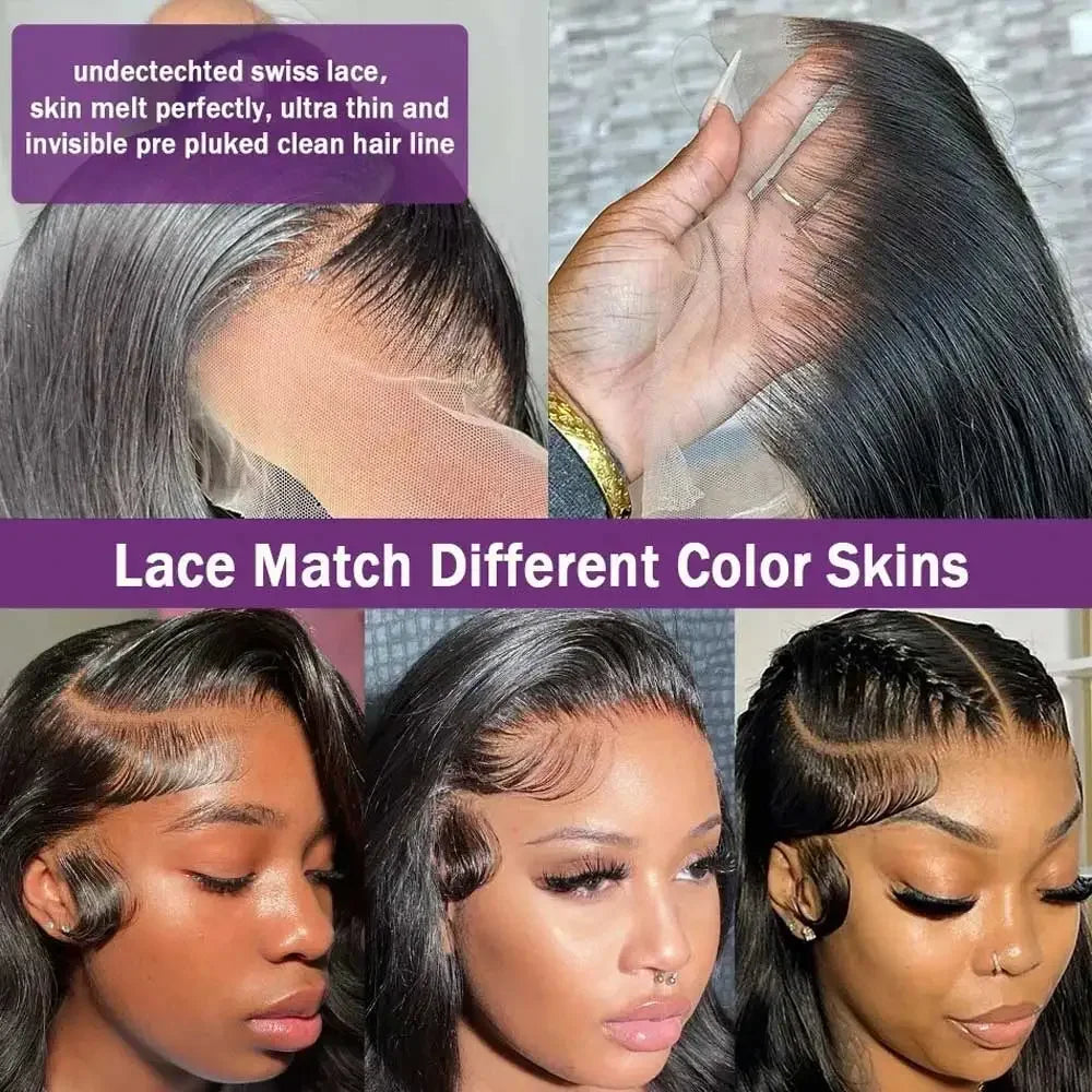 Natural Black Body Wave Human Hair Wig, 250% Density