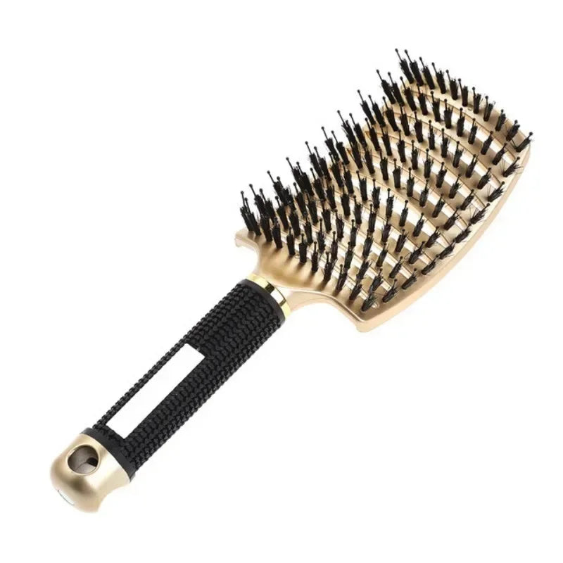 Curved Bristle & Nylon Hair Styling Brush