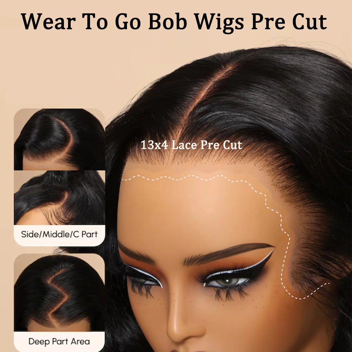 13x4 Glueless Curly Lace Wig, 200% Density