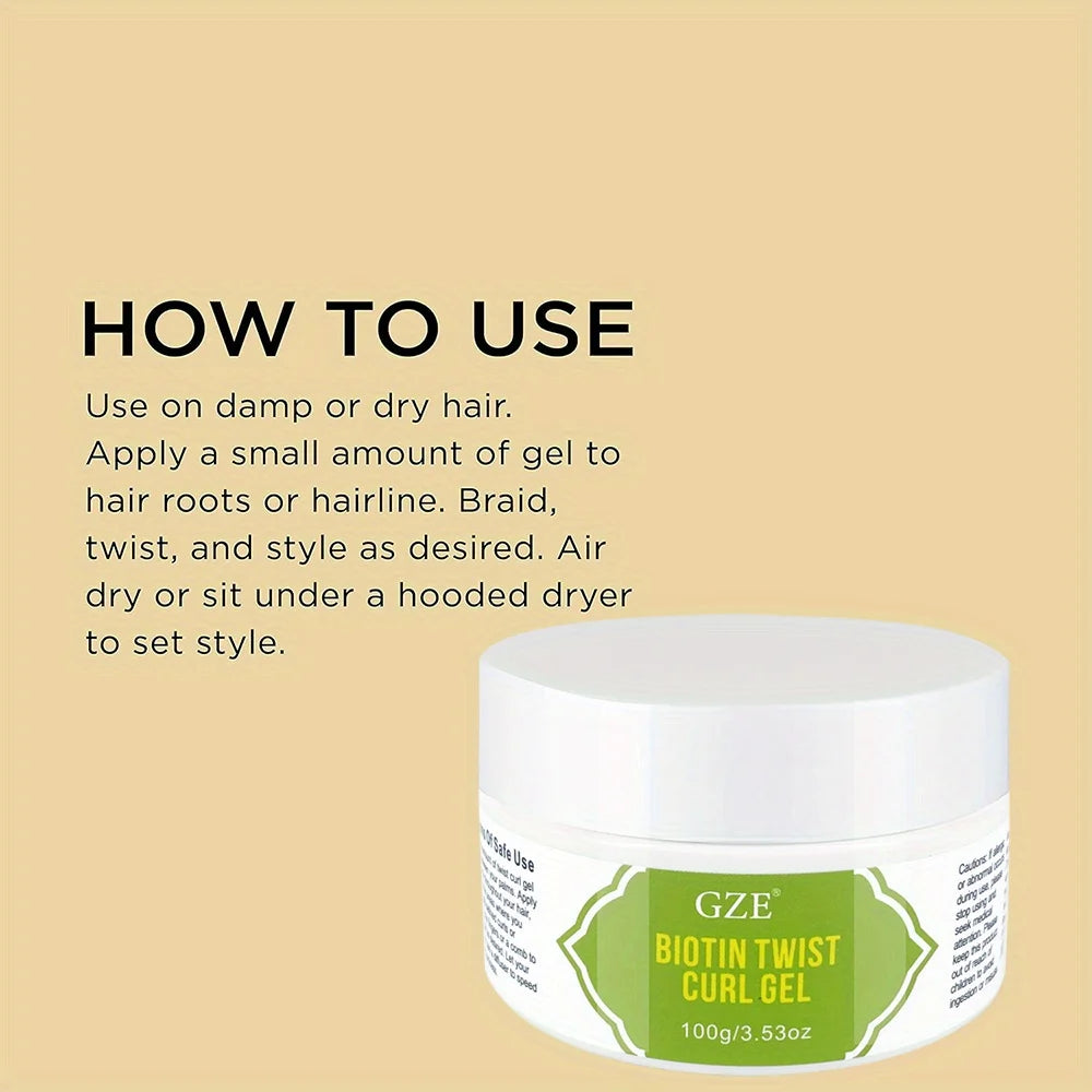 GZE Biotin Twist & Curl Gel | Hydrating Styling Gel