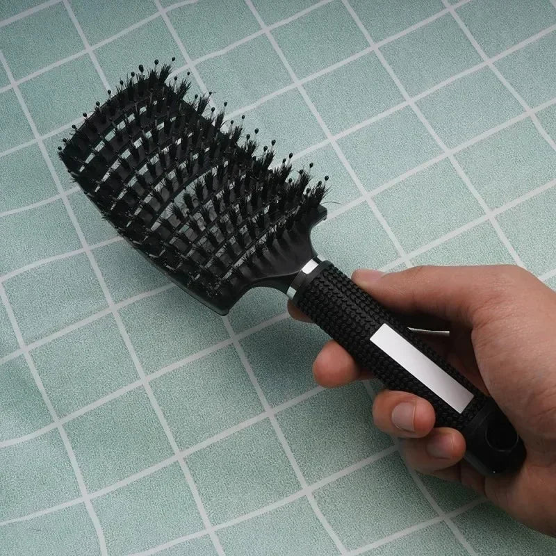 Curved Bristle & Nylon Hair Styling Brush