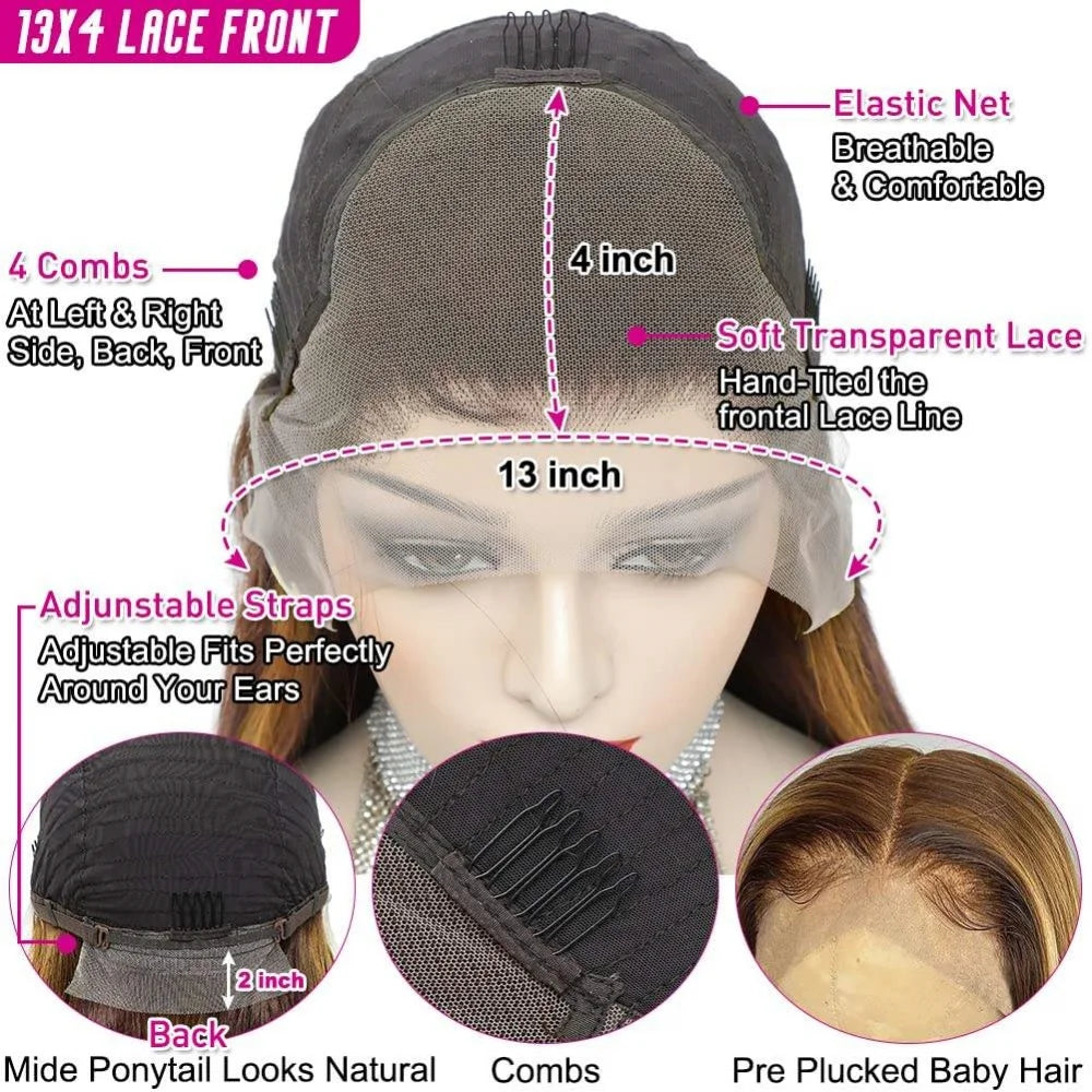 Black Deep Wave Synthetic Lace-Front Wig