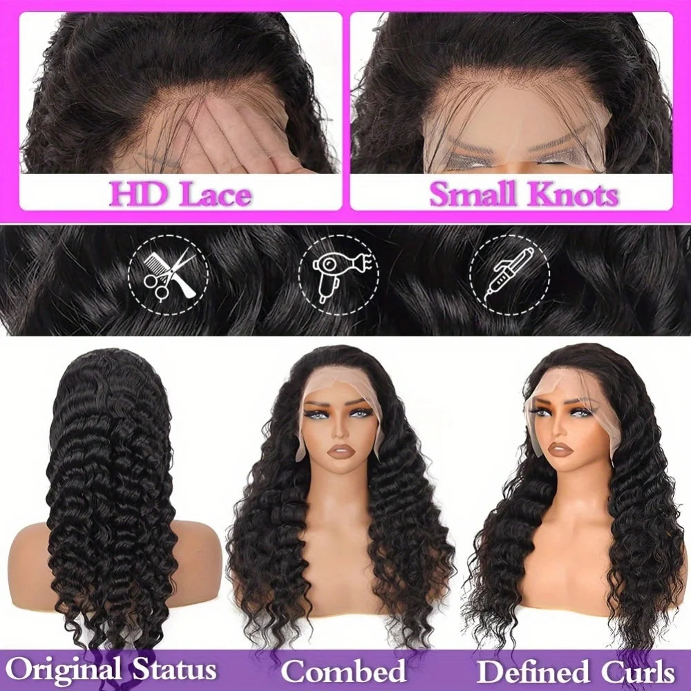 13x4 Glueless Curly Lace Wig, 200% Density