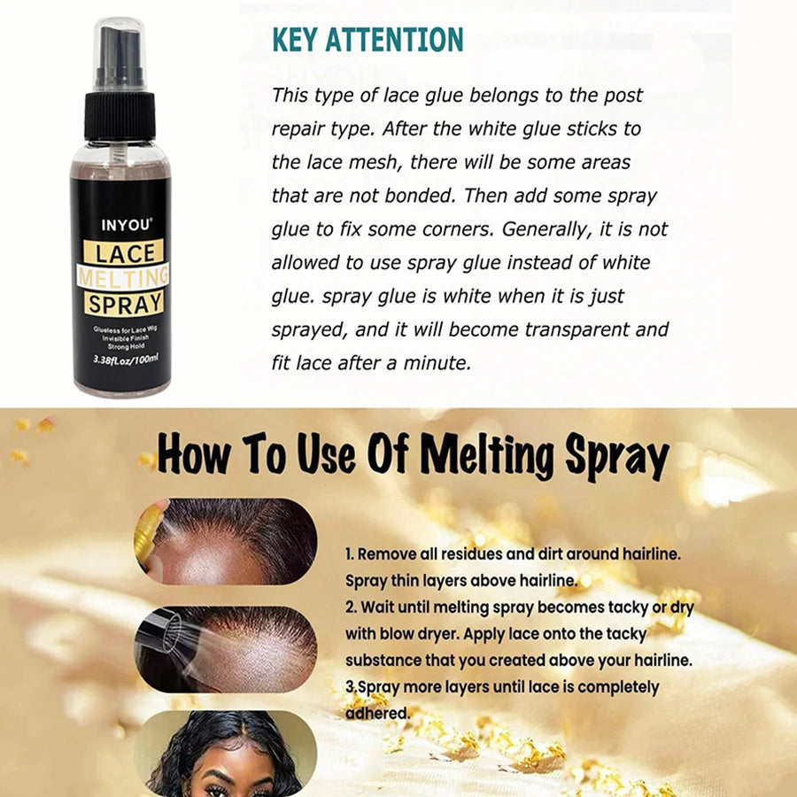 100ML Lace Wig Melting And Holding Spray