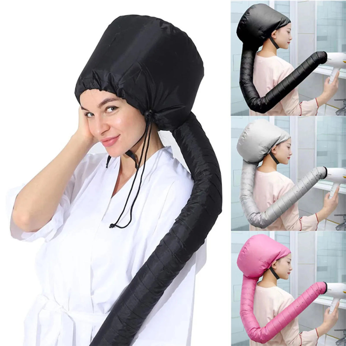 Reusable Bonnet Hair Dryer Attachment