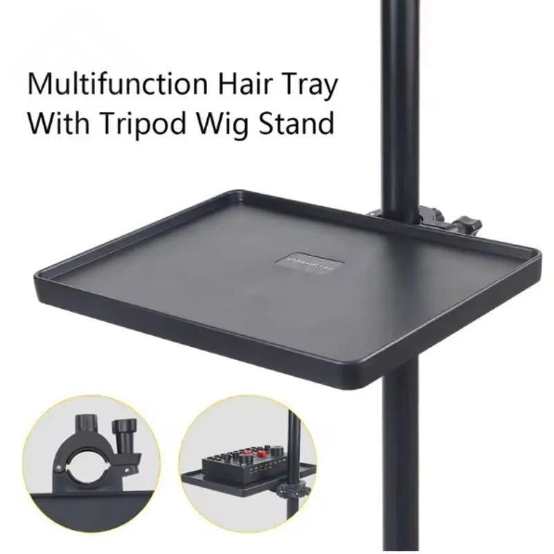 Multifunction Hair Tray For Use With Tripod Wig