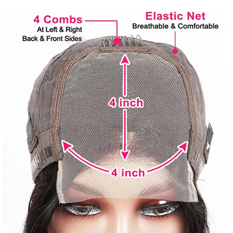 Chocolate Brown Straight Bob Human Hair Lace Wig