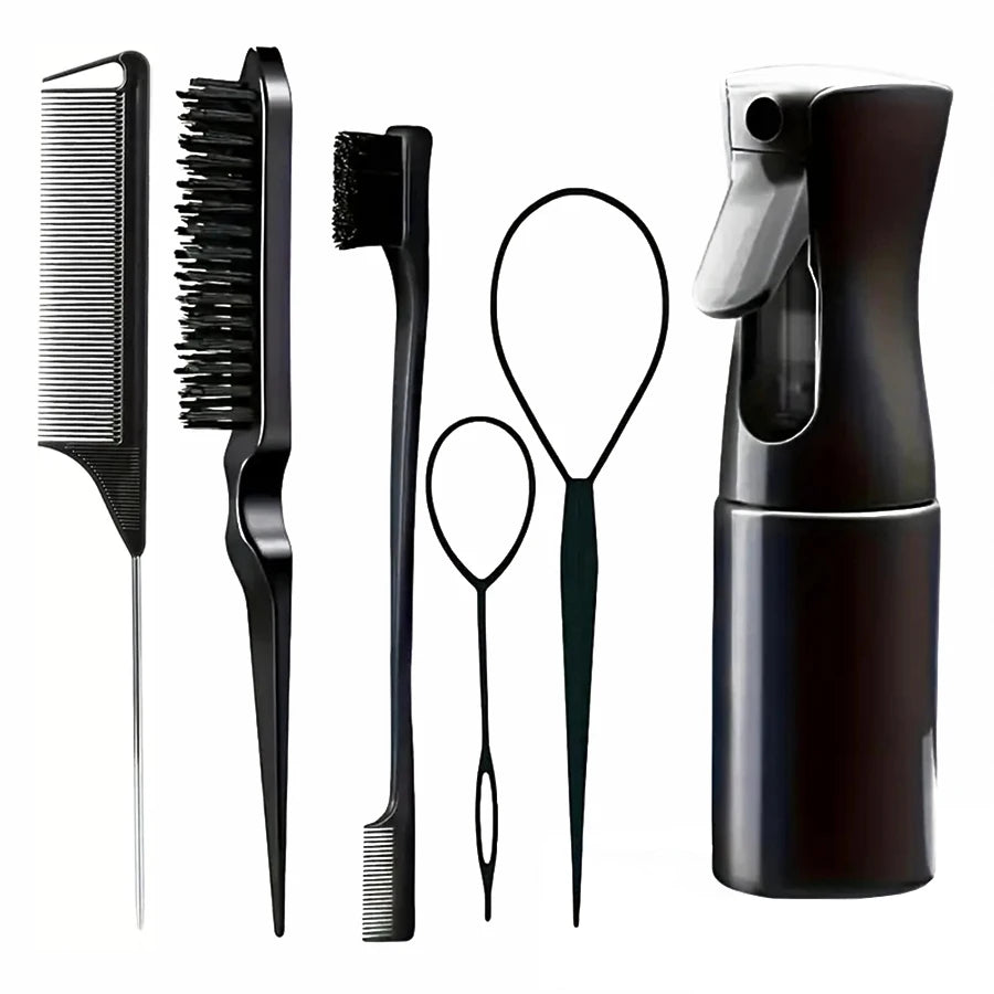 6-Piece Hair Styling Tool Set | Pink or Black