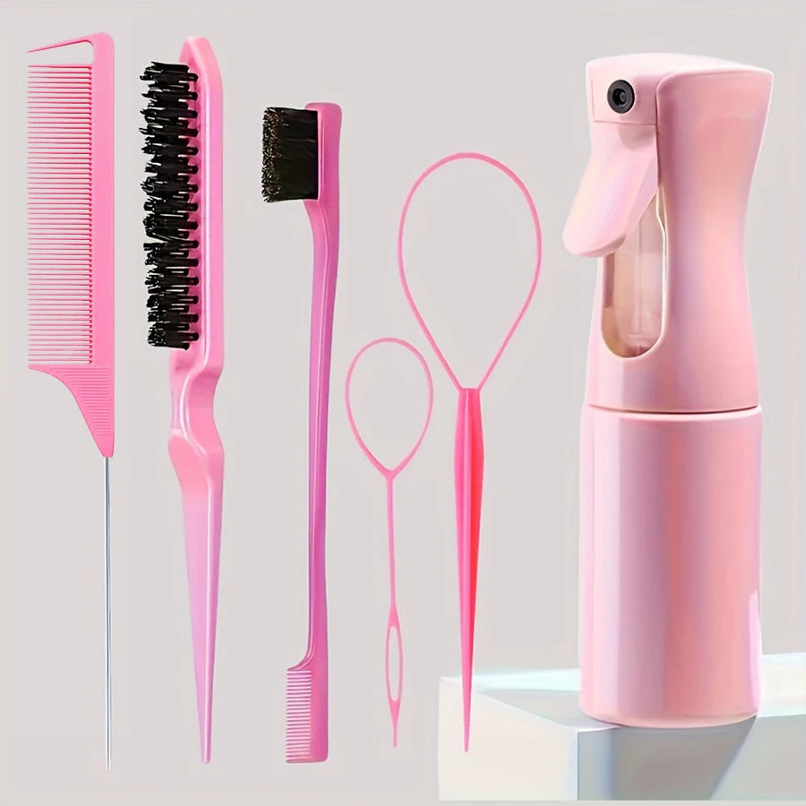 6-Piece Hair Styling Tool Set | Pink or Black