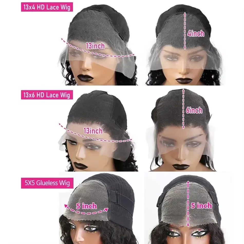 Loose Wave Human Hair Lace Wig, 200% Density