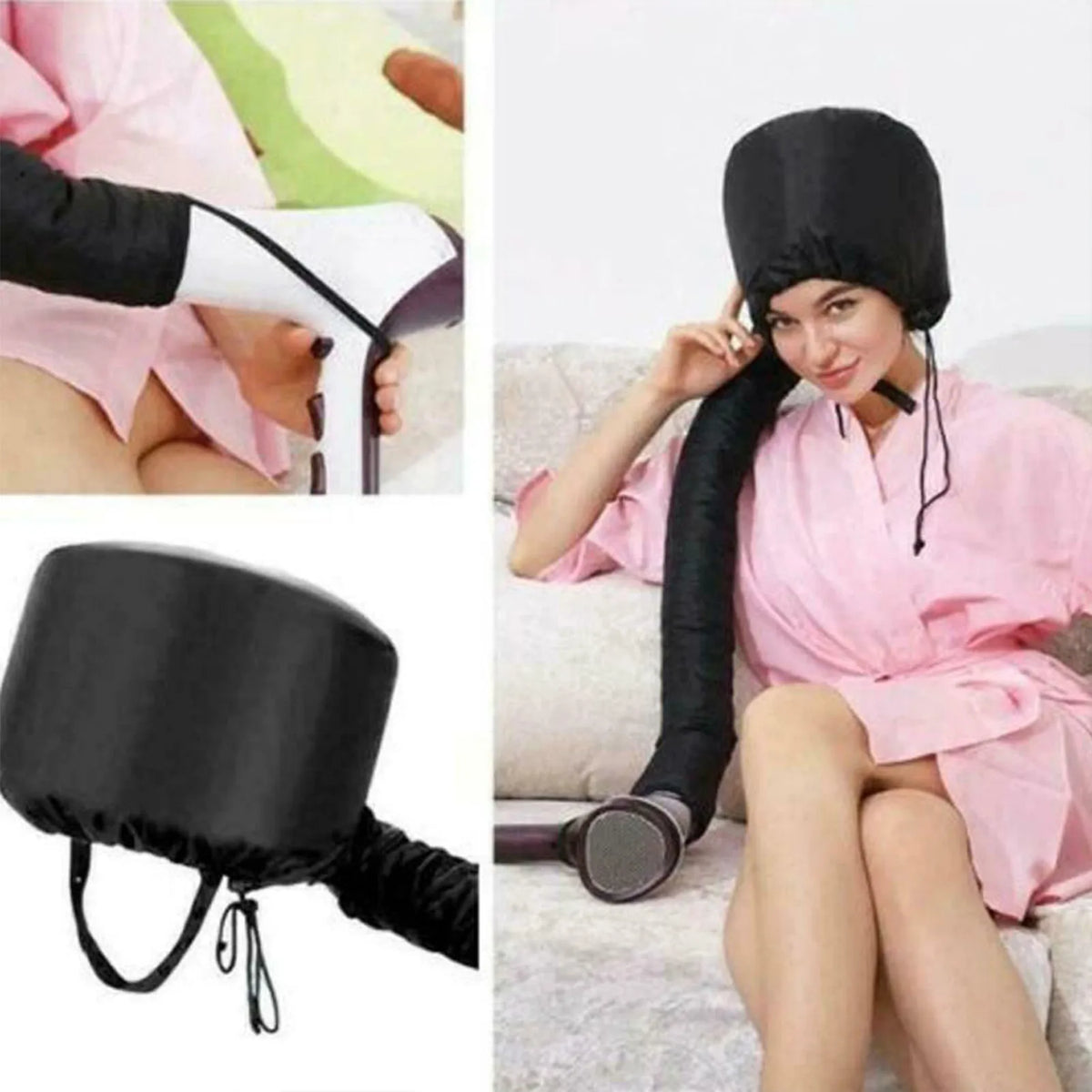 Reusable Bonnet Hair Dryer Attachment