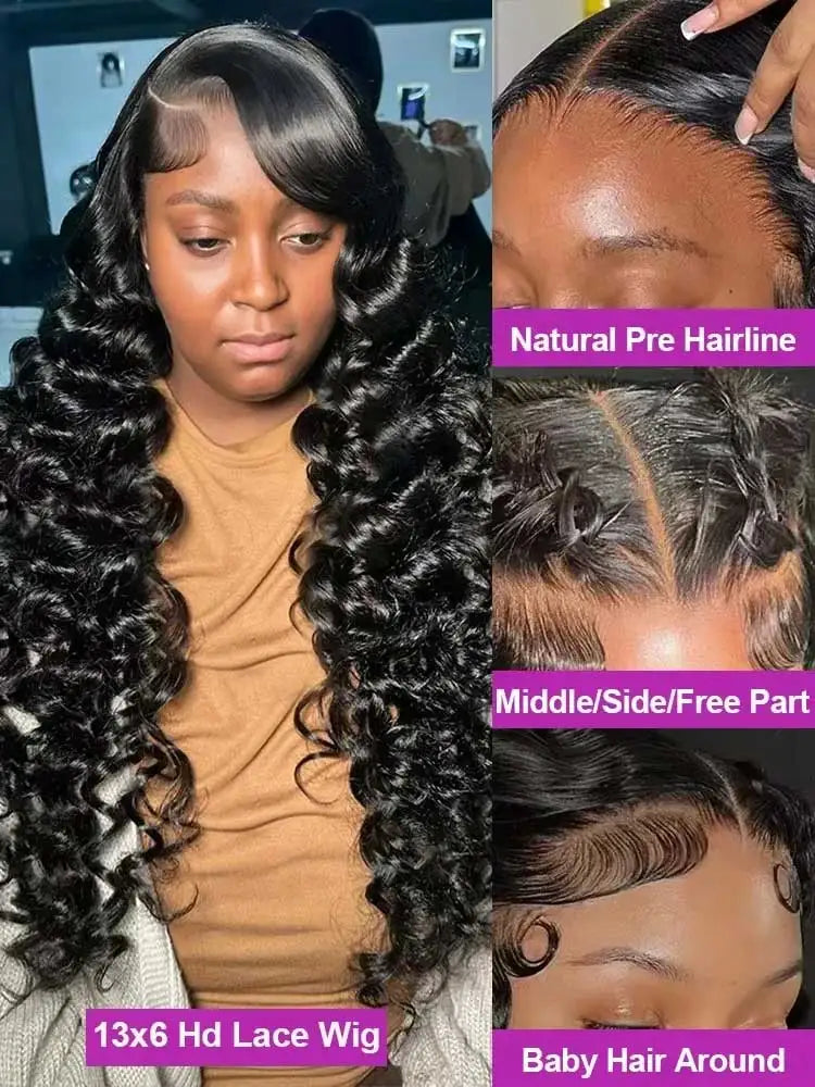 13x6 Hd Lace Frontal Wigs Loose Deep Wave