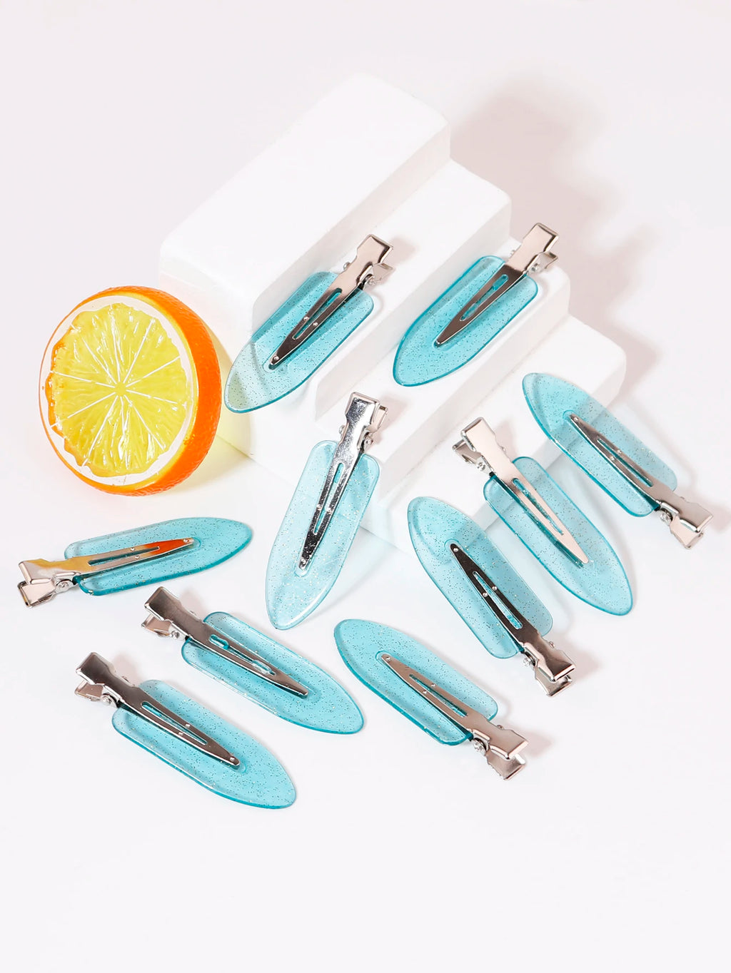 10-Piece Transparent No-Crease Hair Clip Set