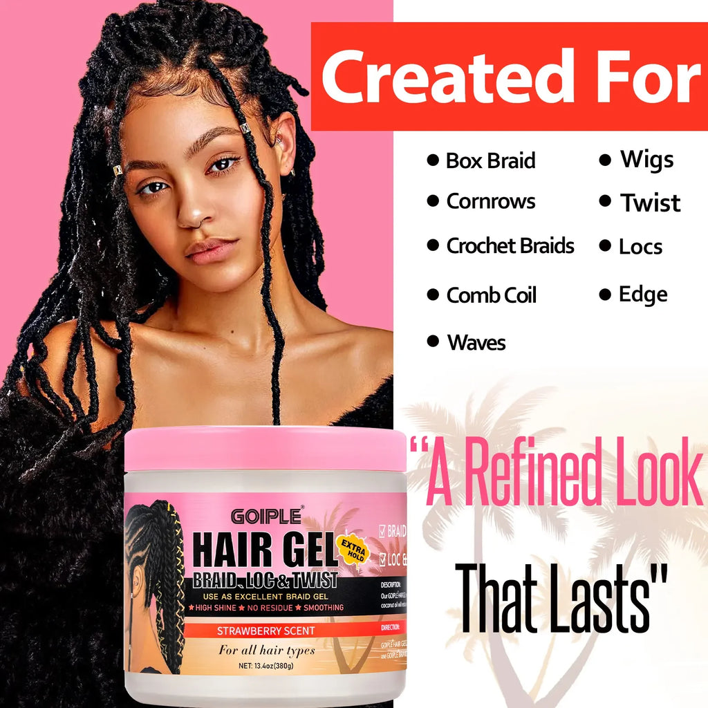 GOIPLE Strawberry Styling Gel | Strong Hold, 380 g