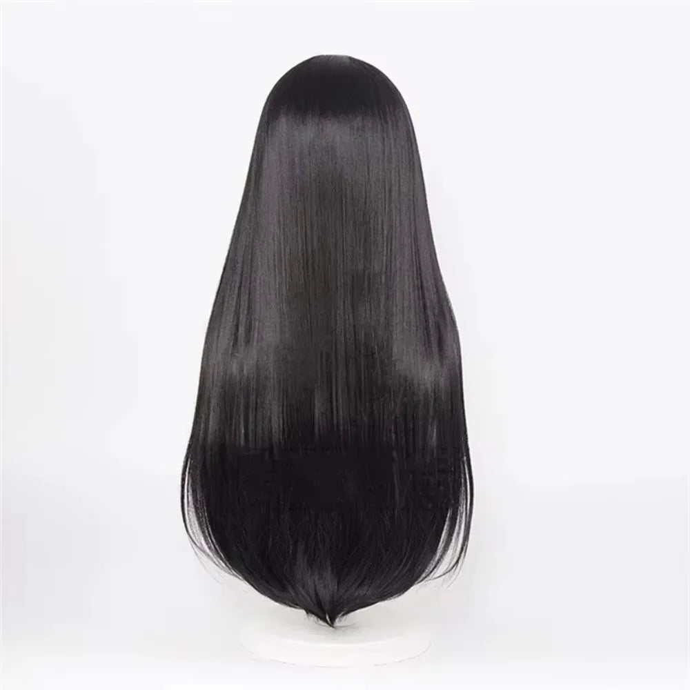 Long Straight Black Synthetic Cosplay Wig