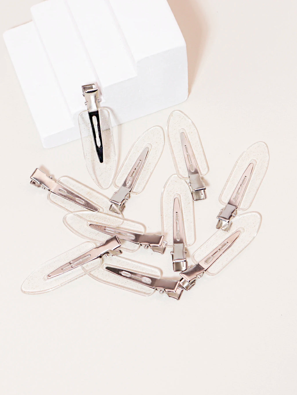 10-Piece Transparent No-Crease Hair Clip Set