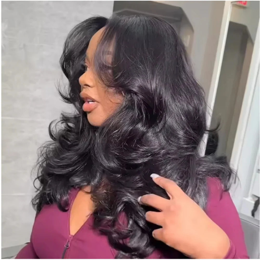 Body Wave Human Hair Lace Wig, 250% Density