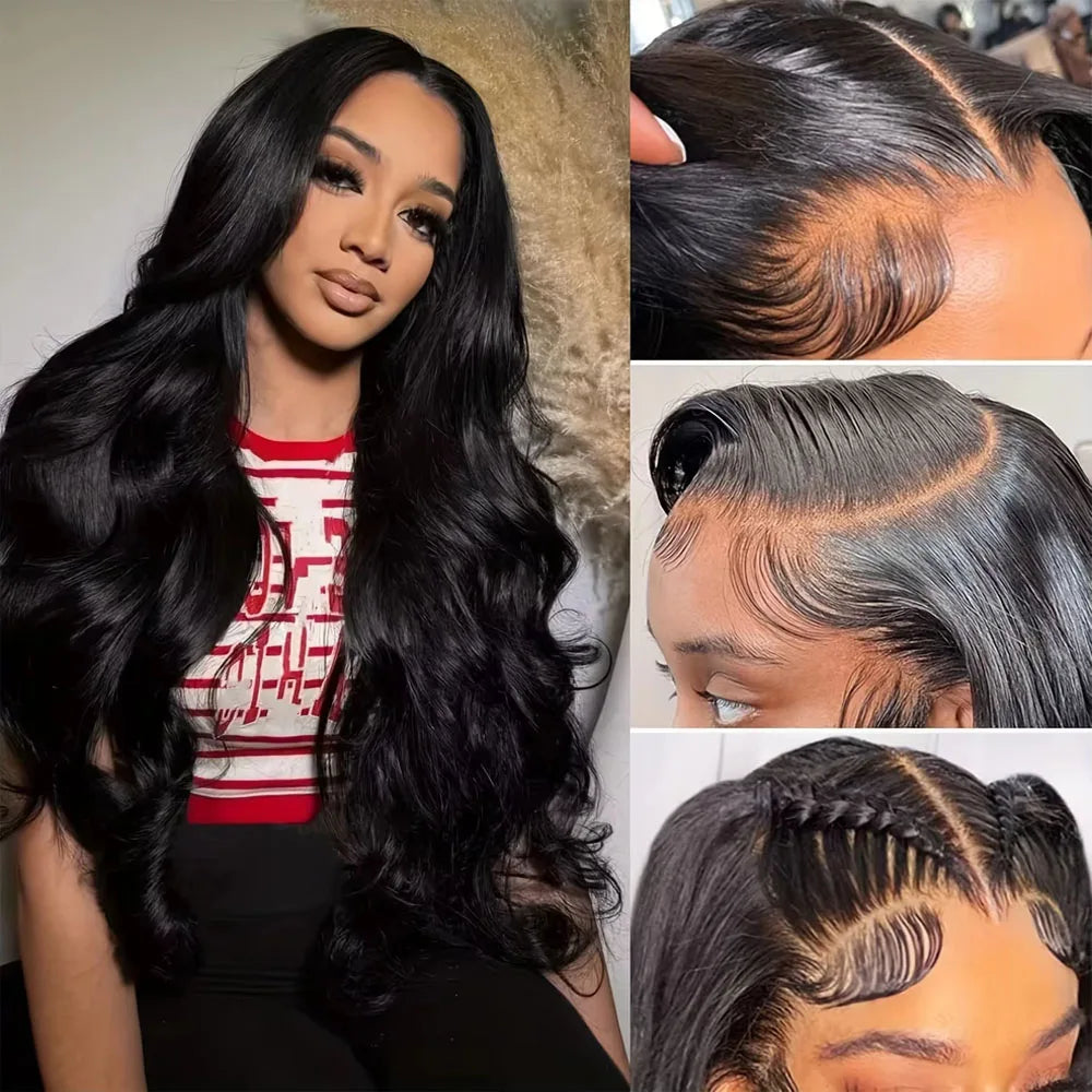 Body Wave Lace Front Wigs Human Hair 250% Density 13x4 HD Lace Front Pre Plucked